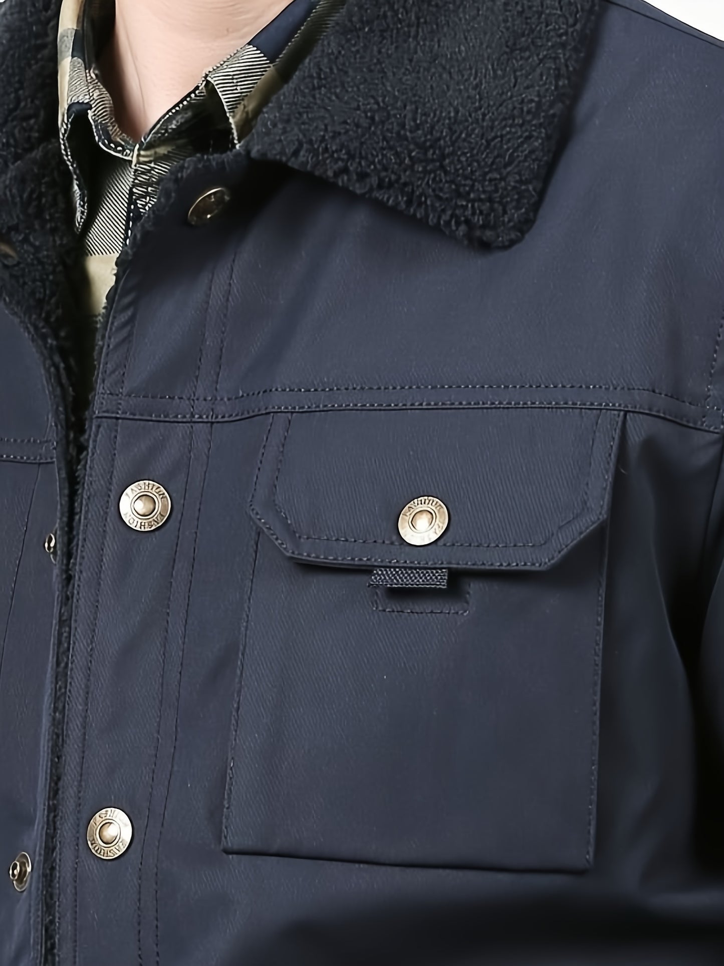 Տղամարդկանց բարձրակարգ, նորաձև, առօրյա, բազմակողմանի, բրդյա ծածկույթով, հաստ, քամուց պաշտպանող, տաք, գլխարկով ձմեռային բաճկոն