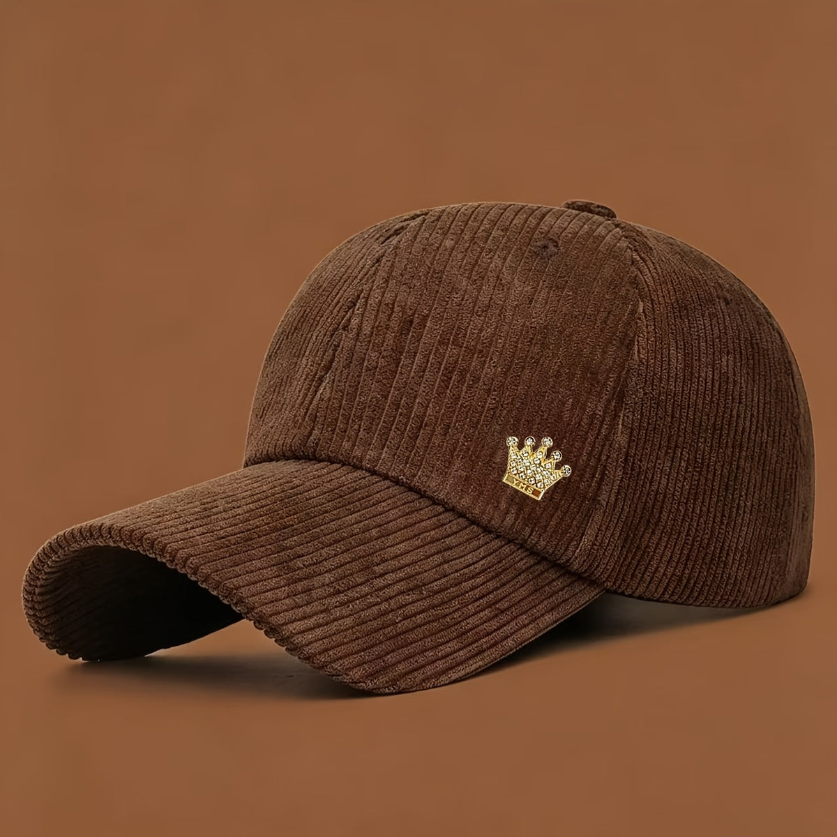 Unisex Retro Corduroy Baseball Cap with Adjustable Snapback