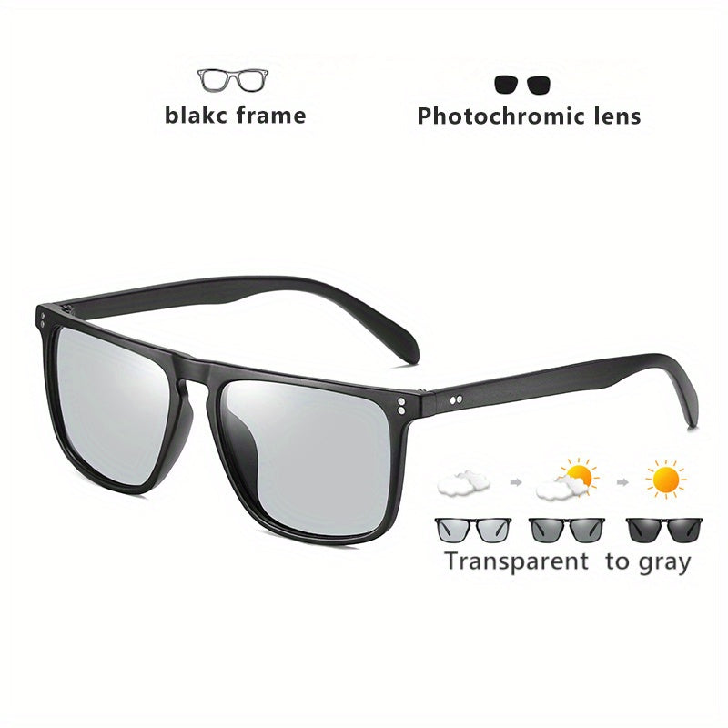 Photochromic Full Rim Sunglasses for Men and Women, UV Protection