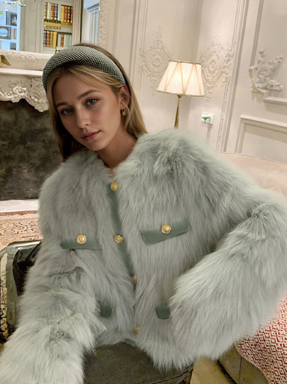 Women'S Elegant Faux Fur Coat - Chic Long Sleeve, Button-Up Front, Loose Fit, Solid Color, Perfect for Fall/Winter Casual Outings, Stylish Outerwear | Chic Long Sleeve | Sleek Design, Fur Coat For Women Winter, Fur Coat Women