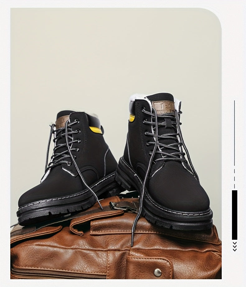 Plus Size Men's Snow Boots, -Lined Warm Shoes,Walking Boots, Winter Shoes Men, Snowboard Boots, Mens Hiking Boots, Mens Winter Shoe, Warm Shoes for Men, Mens Boots for Winter,Cold Weather Boots, Stylish Winter Footwear, Warm