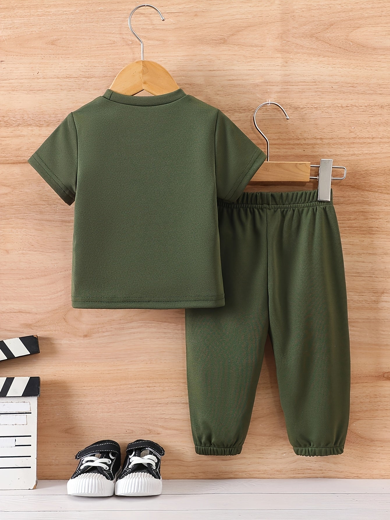 Summer Boys' Casual T-Shirt & Pants Set 0-3 Years Polyester