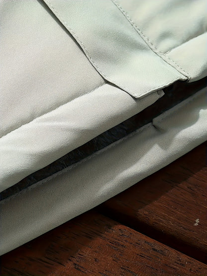 Men'S Fleece Jacket - Full-Zip Hooded Coat with Zippered Pockets, All-Season Lightweight Outerwear for Gym, Hiking, Everyday - - Easy-Care Polyester Jacket for Teens & Adults, Gym Apparel, Sporty Design, Durable Fabric, Activ