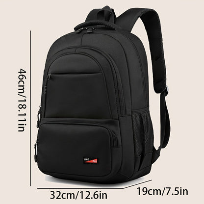 Durable Oxford Fabric Backpack - Spacious, Breathable, Adjustable Strap, Laptop Compartment, Ideal for Hiking, Camping, Travel, School  Work - High 46cm, Long 32cm, Thick 19cm, School Backpack   Adjustable Strap Backpack   D