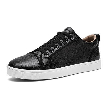 Men's Versatile Business Casual PU Lace-Up Shoes - All Season