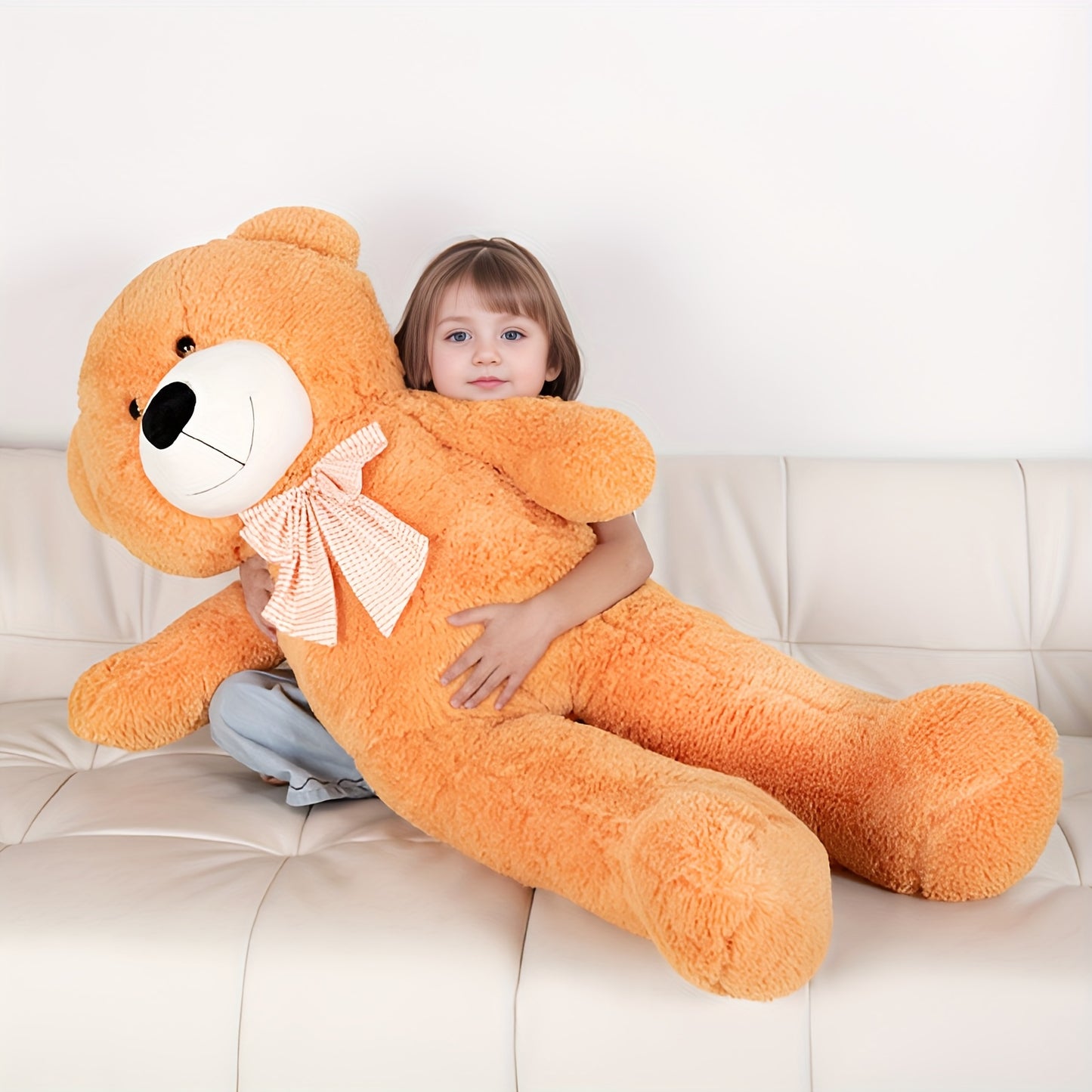 A Large 48-Inch Oversized Brown Teddy Bear, Perfect As a Cuddly Gift for Children, Suitable for Birthdays, Halloween, Christmas, And Valentine'S Day