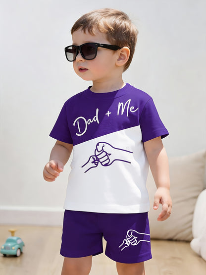 Summer Boys' Sporty Color-Block T-Shirt & Shorts Set
