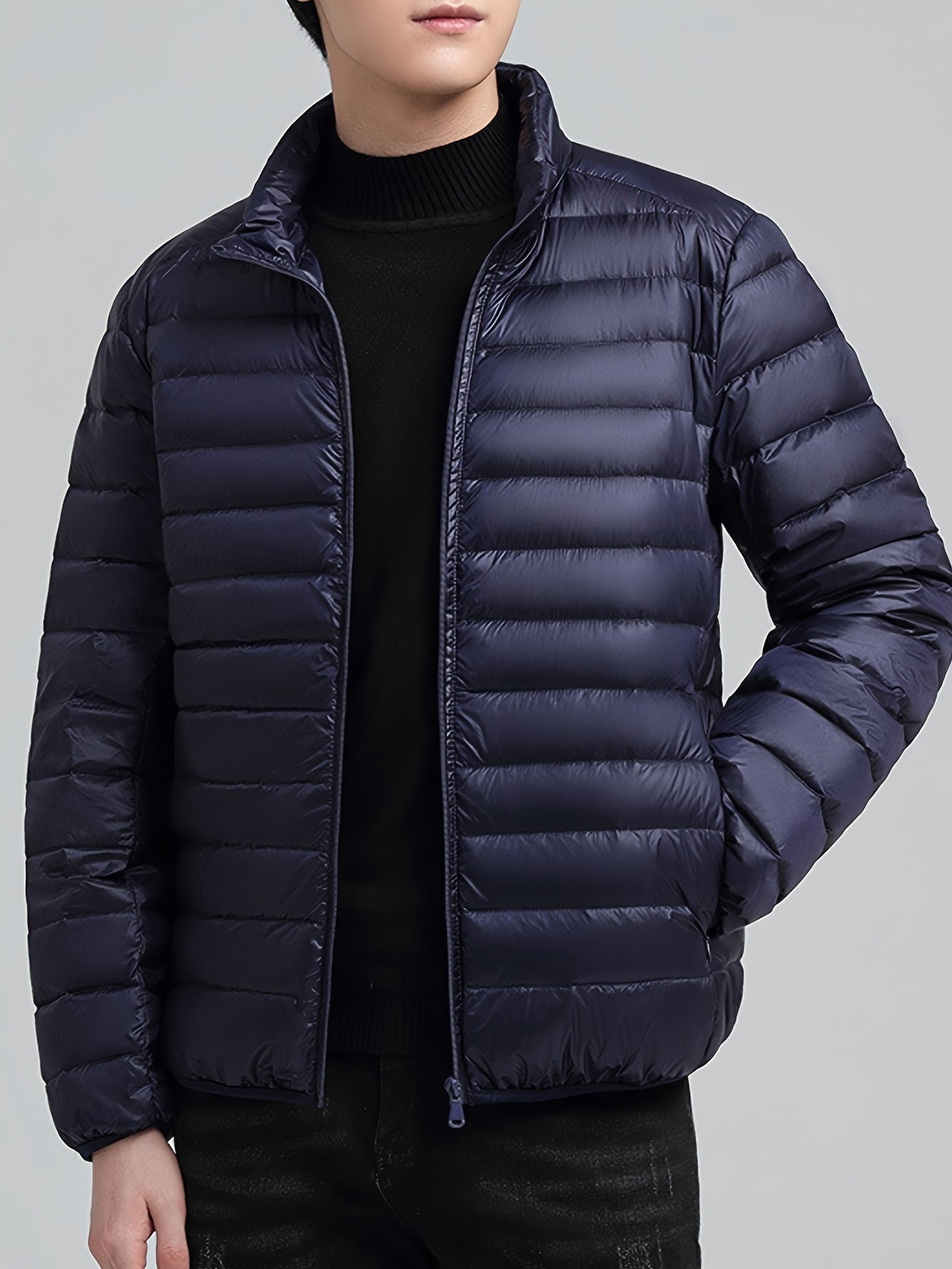 Spring, Autumn, And Winter Styles with a Stand Collar And Zipper Closure, Versatile Casual Lightweight Jacket for Men - ayq