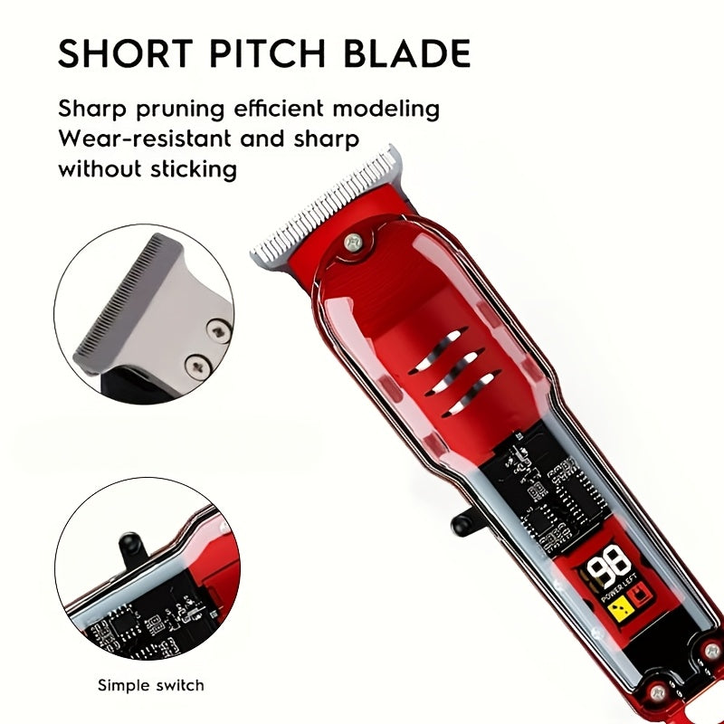 FEIYBA Professional Hair Clipper for Men and Women | Rechargeable Barber Grade Trimmer with Multiple Limit Combs, Ideal for Salon, Travel, Shaving, Haircutting, Trimming Body Hair, Oil Head Electric Thruster, Digital Display,