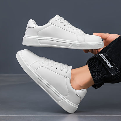 Men's Classic Black White Two-Tone Casual Flat Shoes